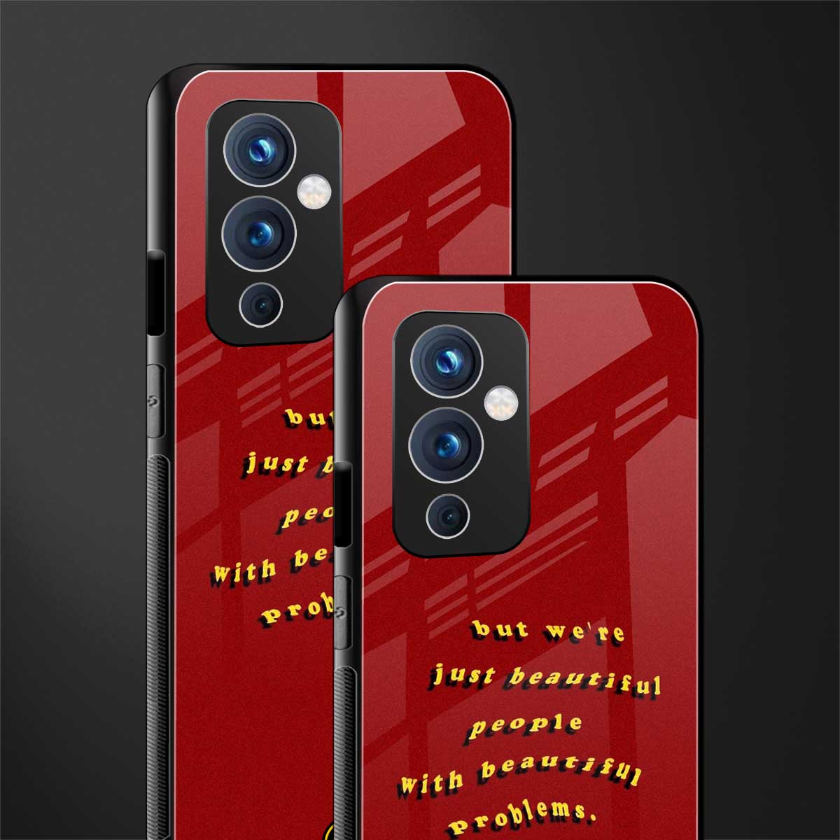 beautiful people with beautiful problems back phone cover | glass case for oneplus 9