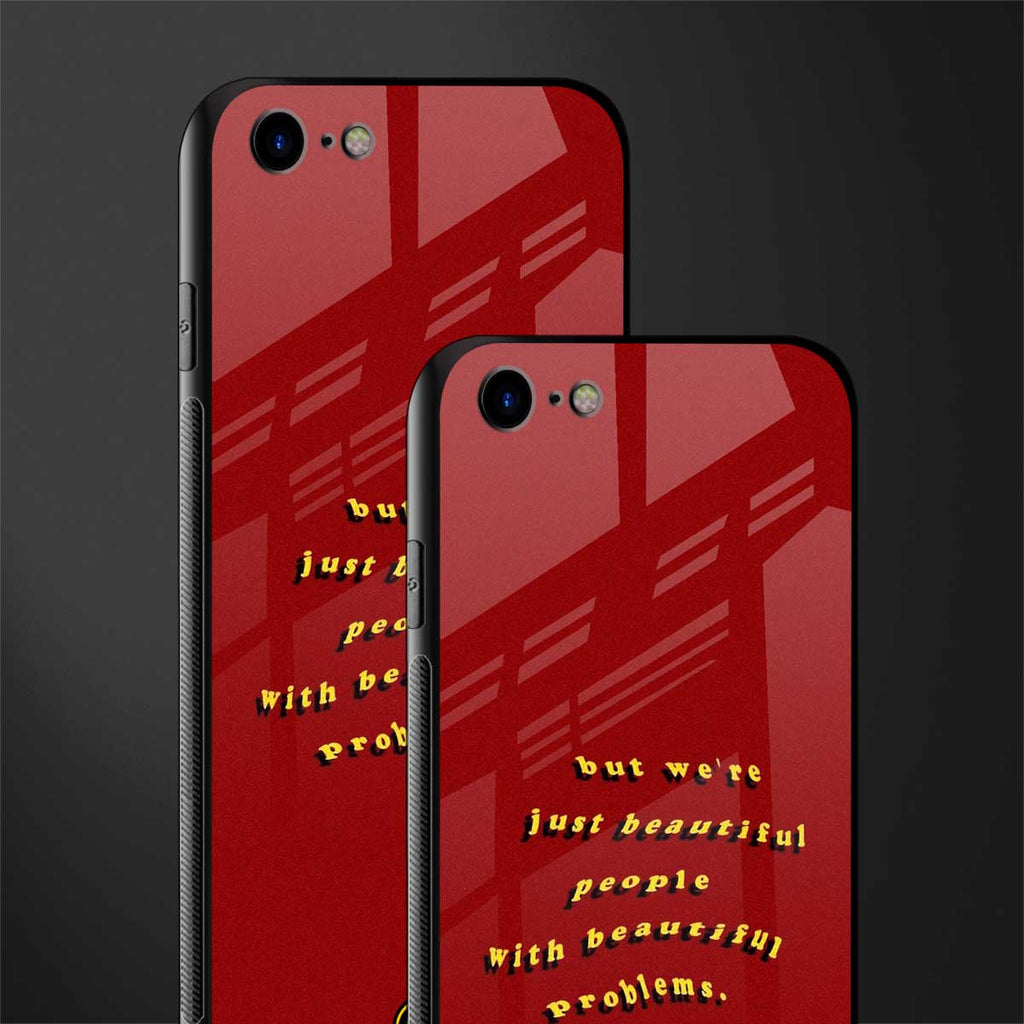beautiful people with beautiful problems glass case for iphone se 2020 image-2