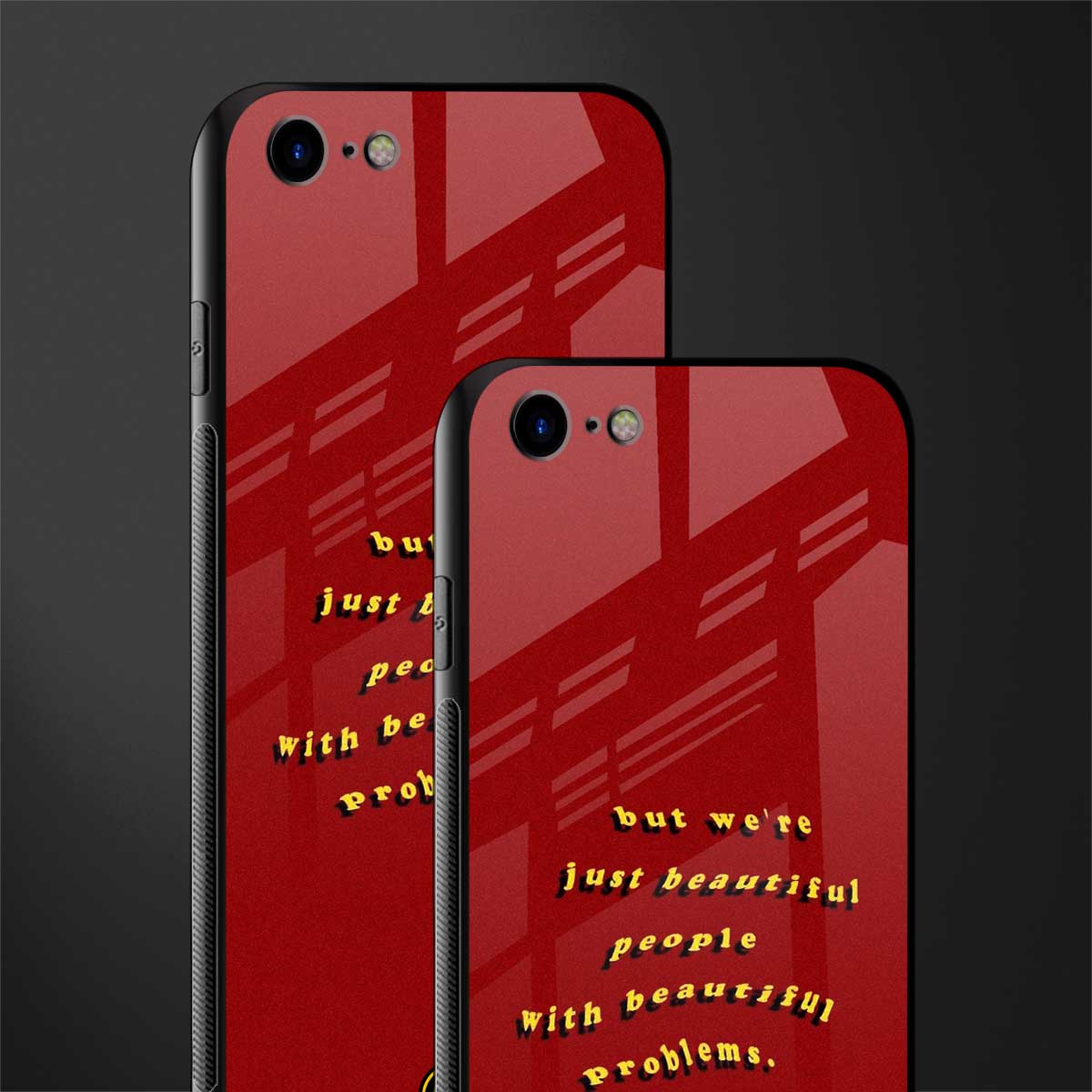 beautiful people with beautiful problems glass case for iphone se 2020 image-2