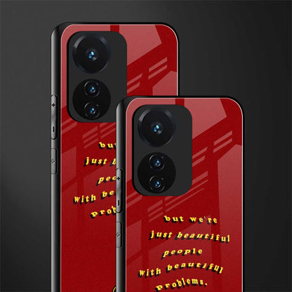 beautiful people with beautiful problems back phone cover | glass case for vivo t1 44w 4g