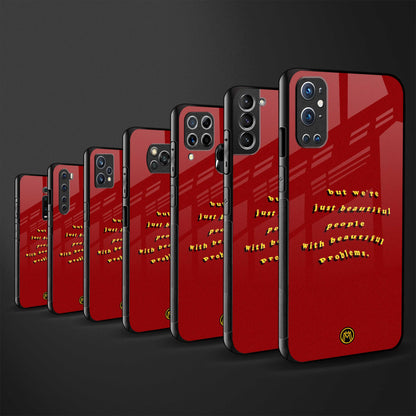 beautiful people with beautiful problems back phone cover | glass case for oppo f21 pro 4g