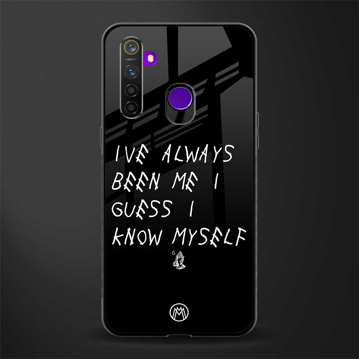 being myself glass case for realme 5 image