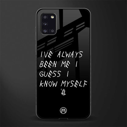 being myself glass case for samsung galaxy a31 image