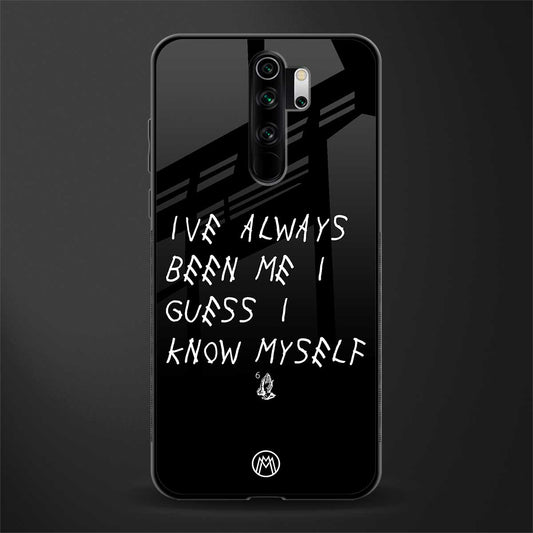 being myself glass case for redmi note 8 pro image