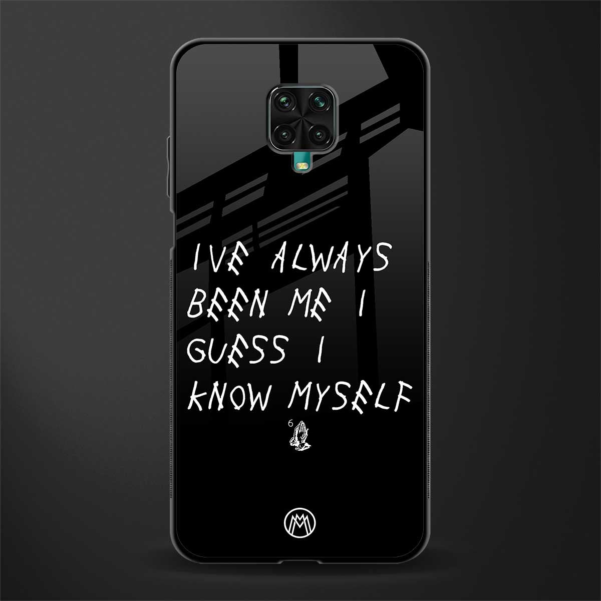 being myself glass case for redmi note 9 pro max image