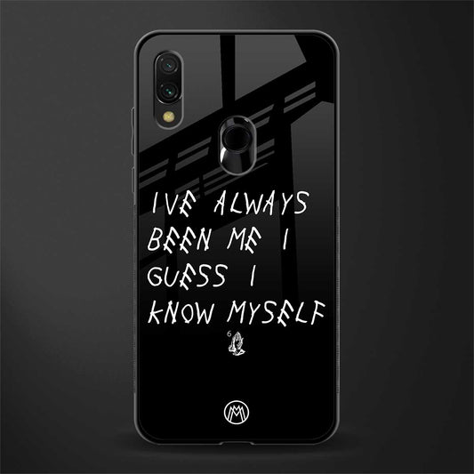 being myself glass case for redmi note 7 pro image
