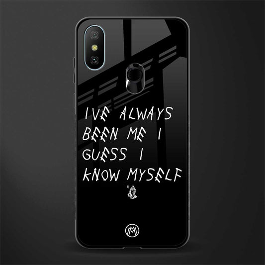 being myself glass case for redmi 6 pro image