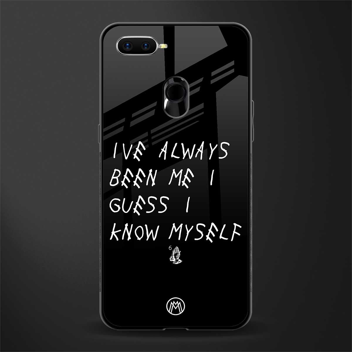 being myself glass case for oppo a7 image
