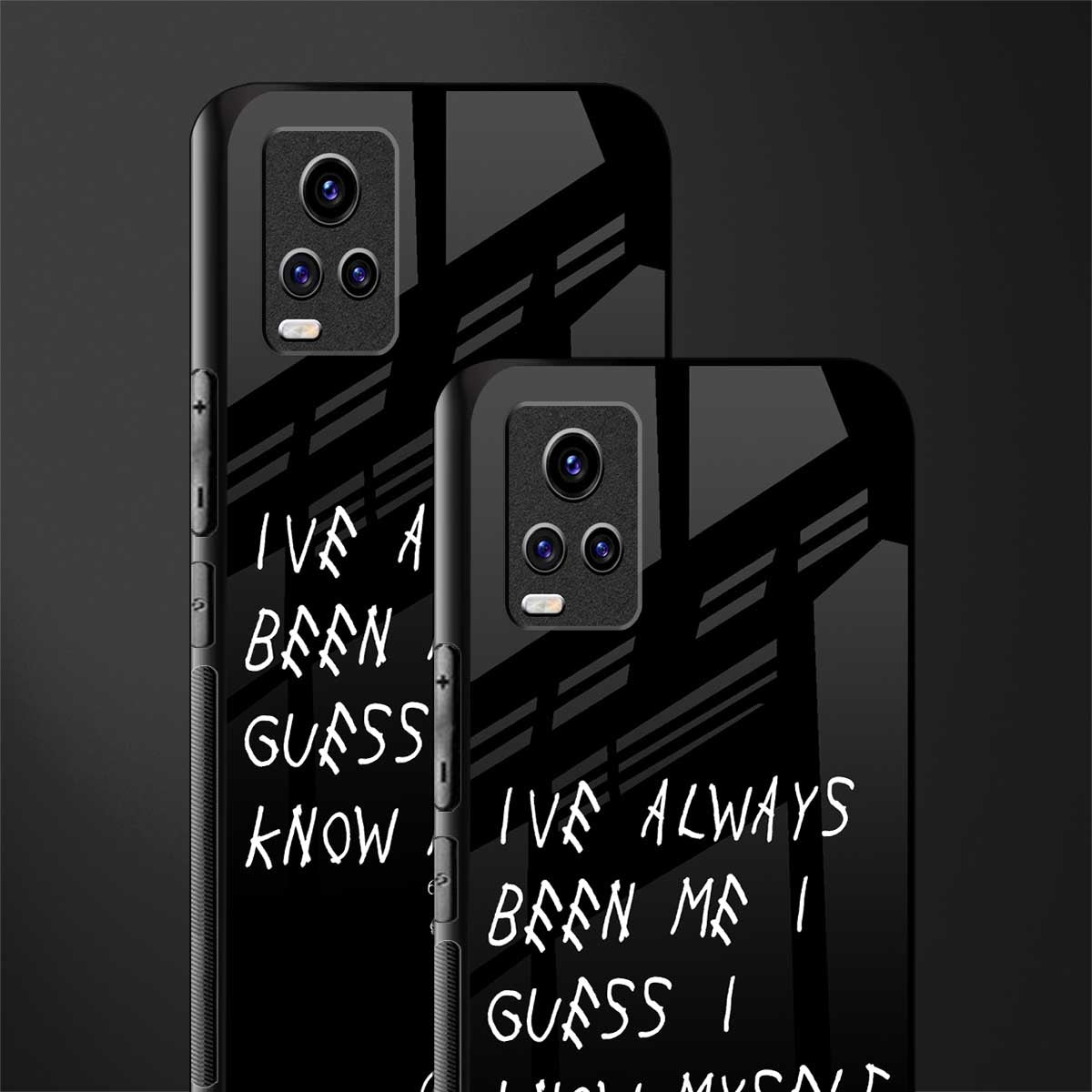 being myself back phone cover | glass case for vivo y73