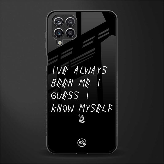 being myself back phone cover | glass case for samsung galaxy a22 4g