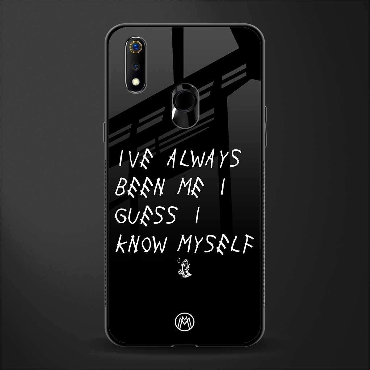 being myself glass case for realme 3 pro image
