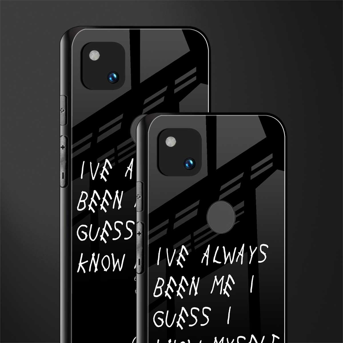 being myself back phone cover | glass case for google pixel 4a 4g