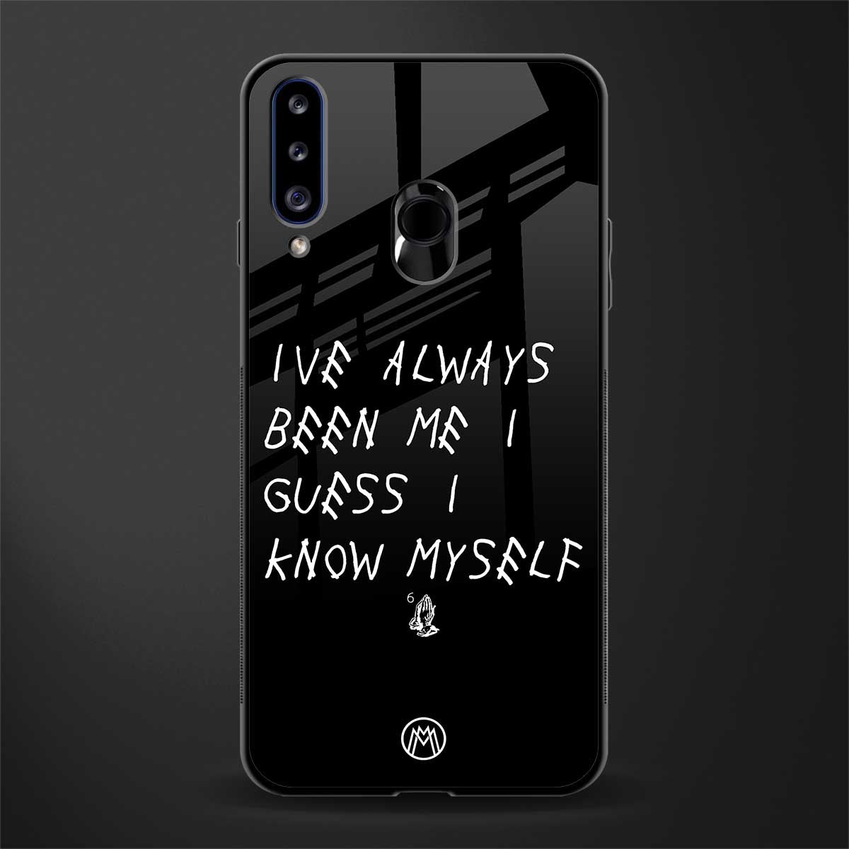 being myself glass case for samsung galaxy a20s image