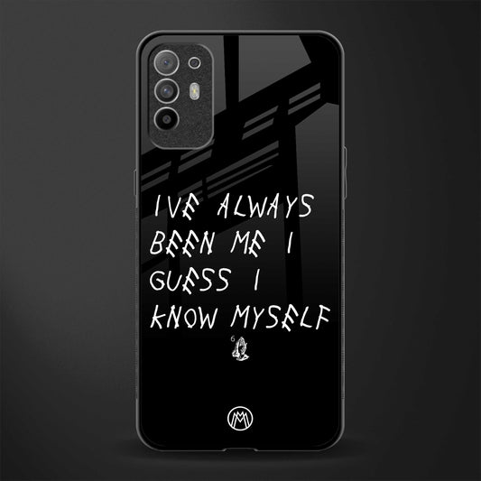 being myself glass case for oppo f19 pro plus image