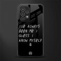 being myself back phone cover | glass case for samsung galaxy a53 5g
