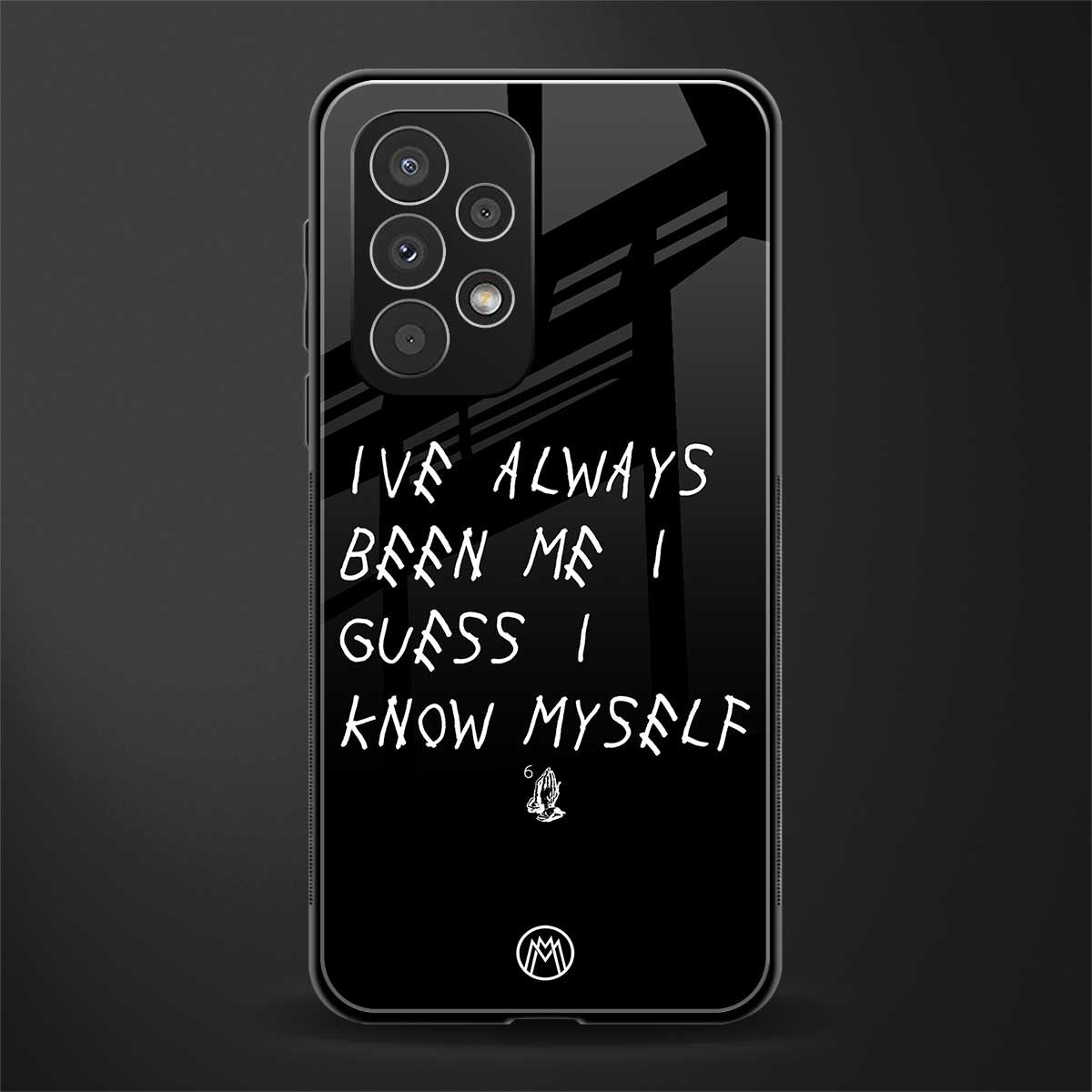 being myself back phone cover | glass case for samsung galaxy a73 5g
