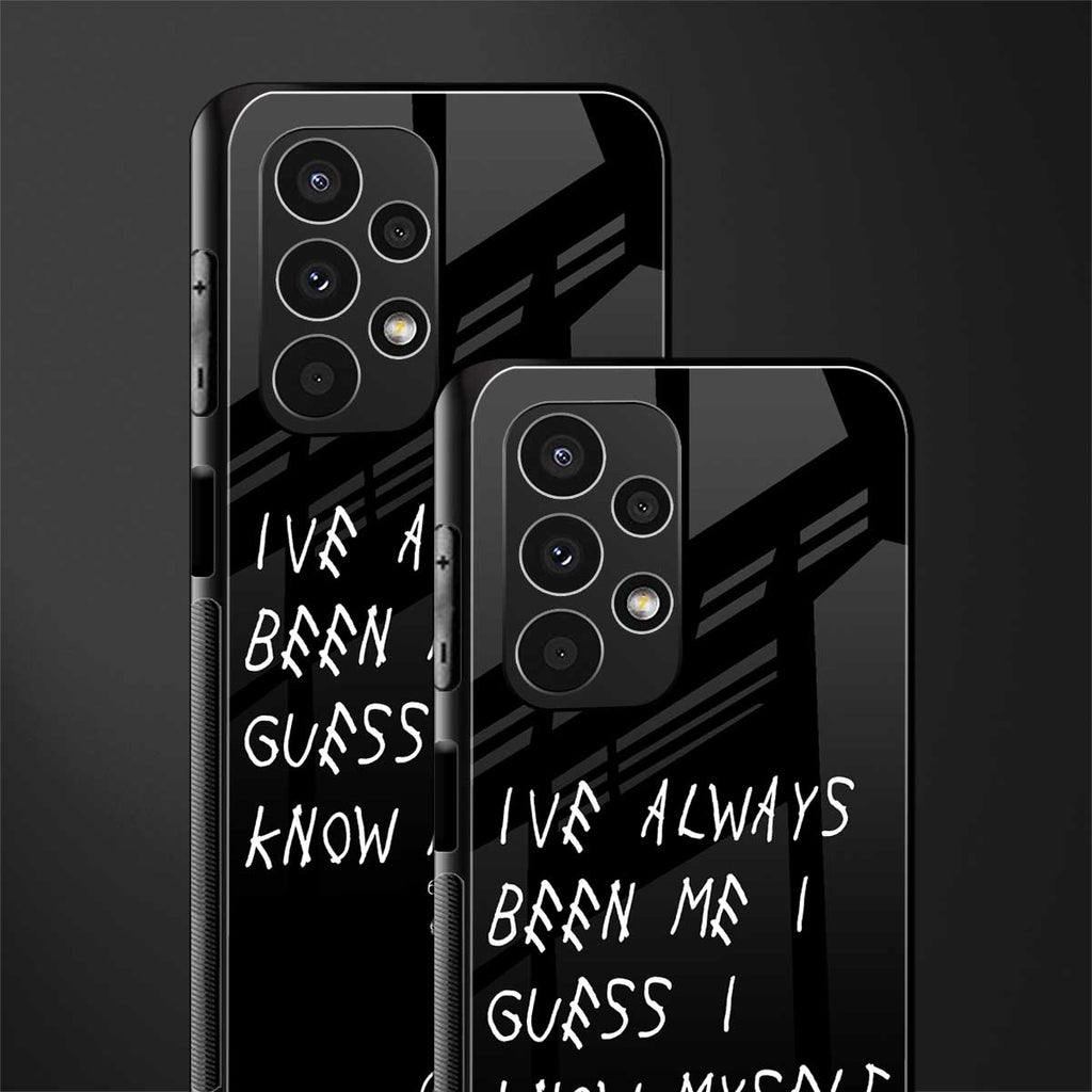 being myself back phone cover | glass case for samsung galaxy a13 4g