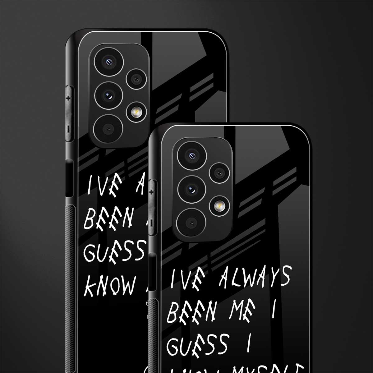 being myself back phone cover | glass case for samsung galaxy a13 4g