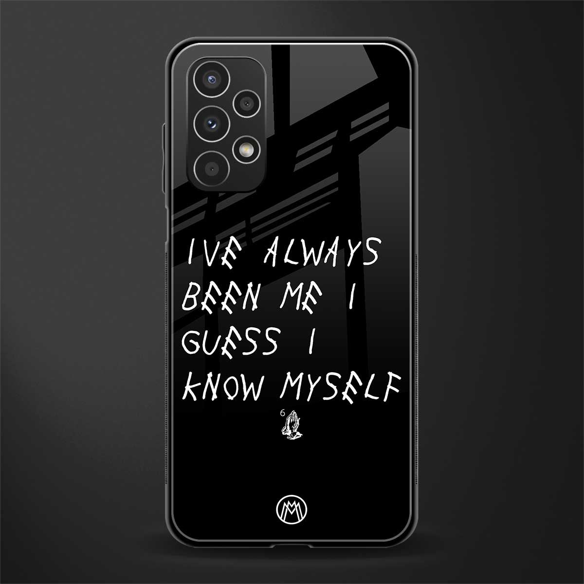 being myself back phone cover | glass case for samsung galaxy a13 4g