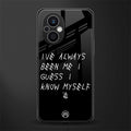 being myself back phone cover | glass case for oppo f21 pro 5g