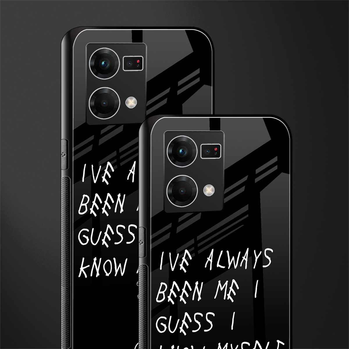 being myself back phone cover | glass case for oppo f21 pro 4g