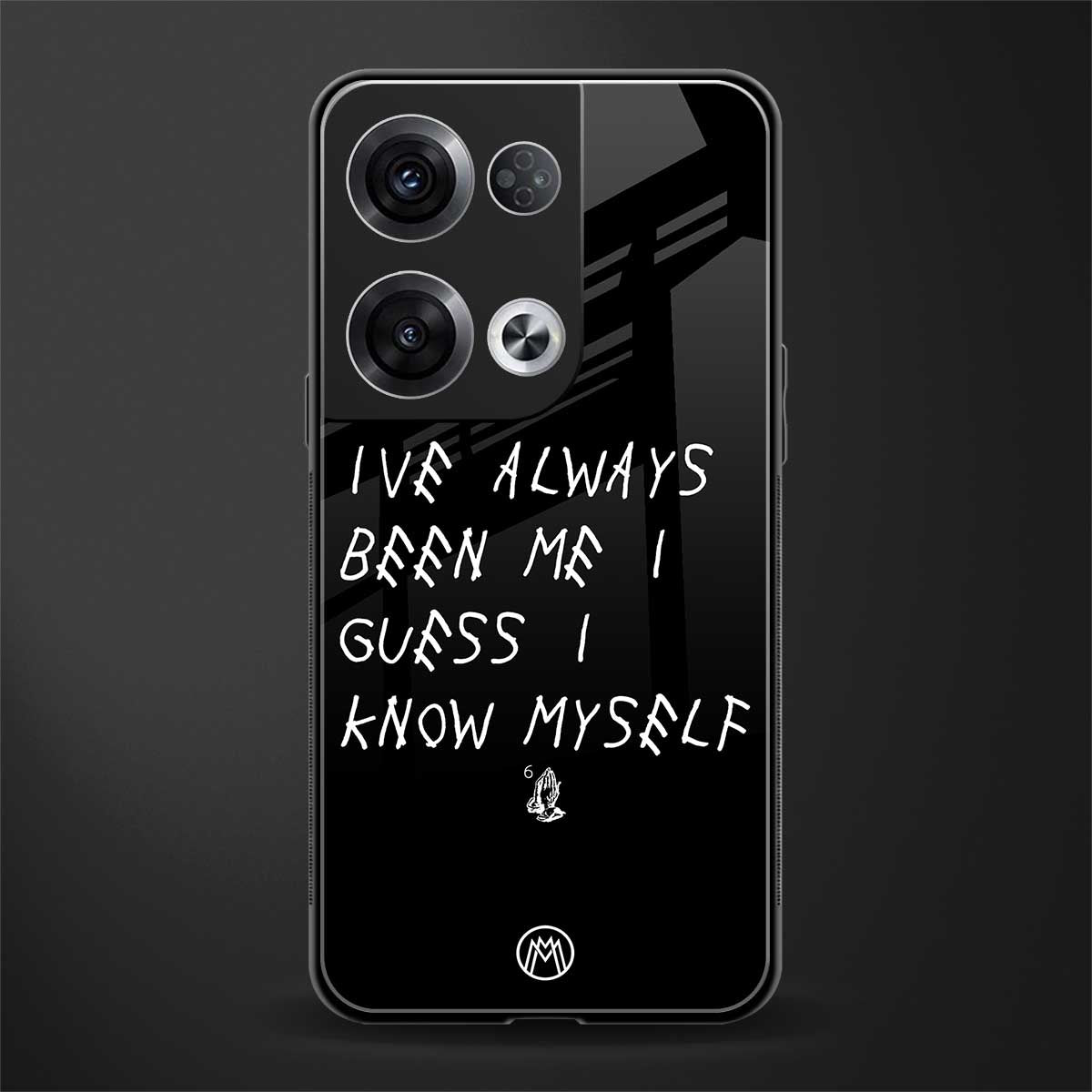 being myself back phone cover | glass case for oppo reno 8