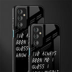 being myself back phone cover | glass case for samsung galaxy f23 5g