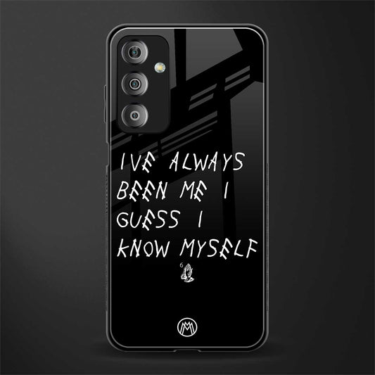 being myself back phone cover | glass case for samsung galaxy f23 5g