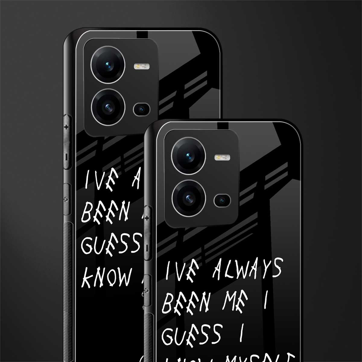 being myself back phone cover | glass case for vivo v25-5g