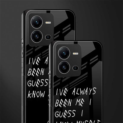 being myself back phone cover | glass case for vivo v25-5g