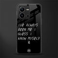 being myself back phone cover | glass case for vivo v25-5g