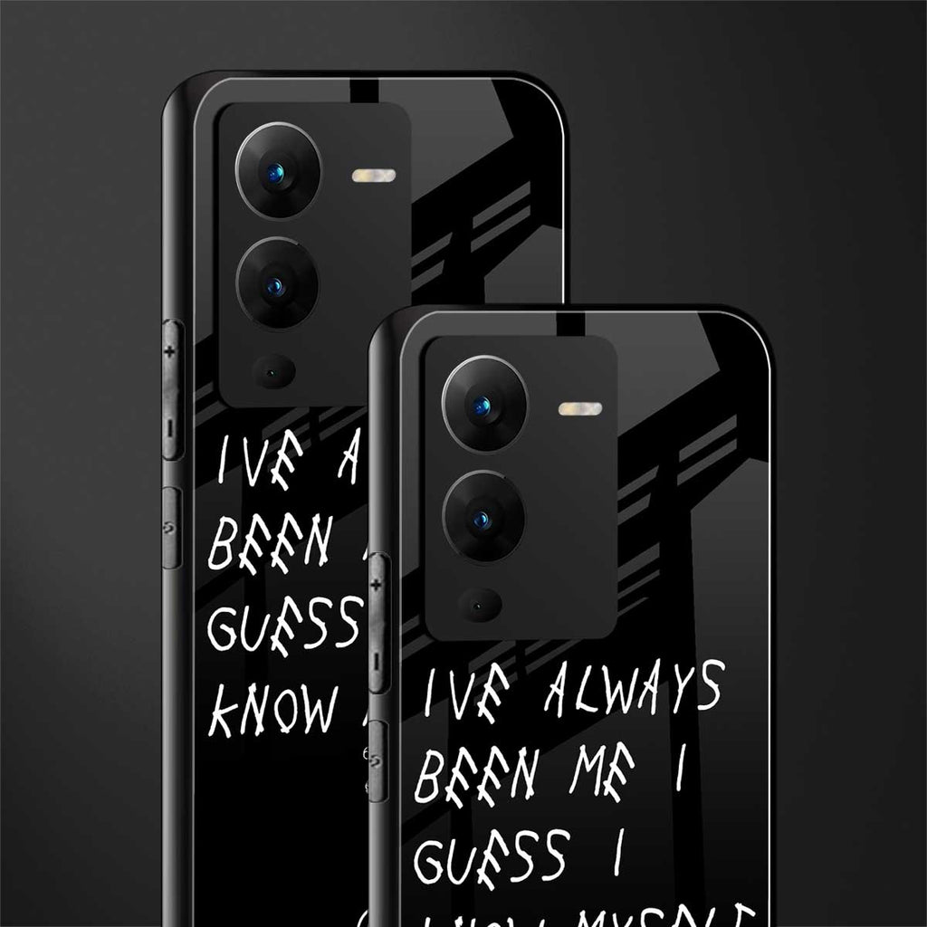 being myself back phone cover | glass case for vivo v25 pro 5g