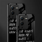 being myself back phone cover | glass case for vivo v25 pro 5g