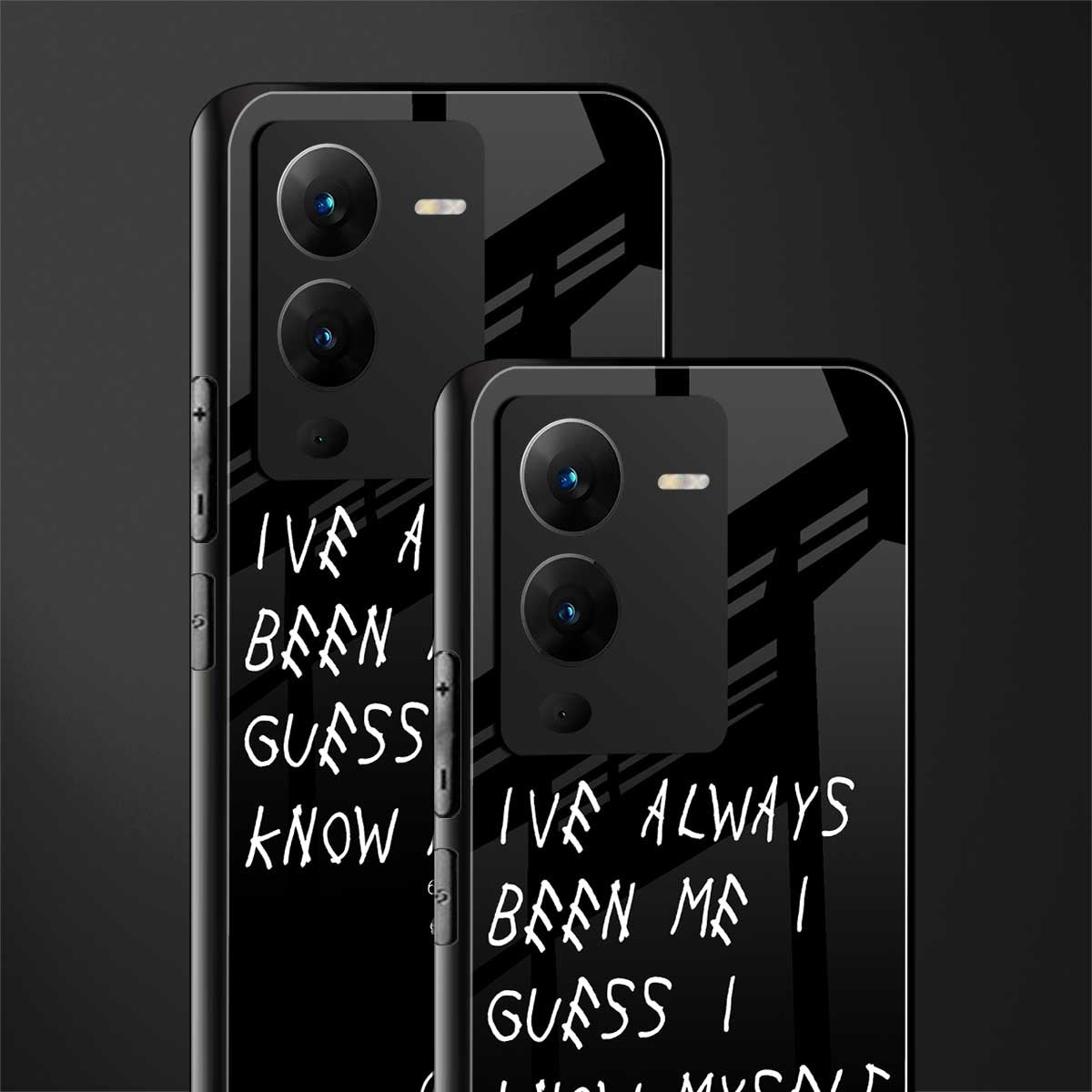 being myself back phone cover | glass case for vivo v25 pro 5g