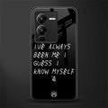 being myself back phone cover | glass case for vivo v25 pro 5g