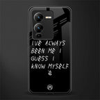being myself back phone cover | glass case for vivo v25 pro 5g