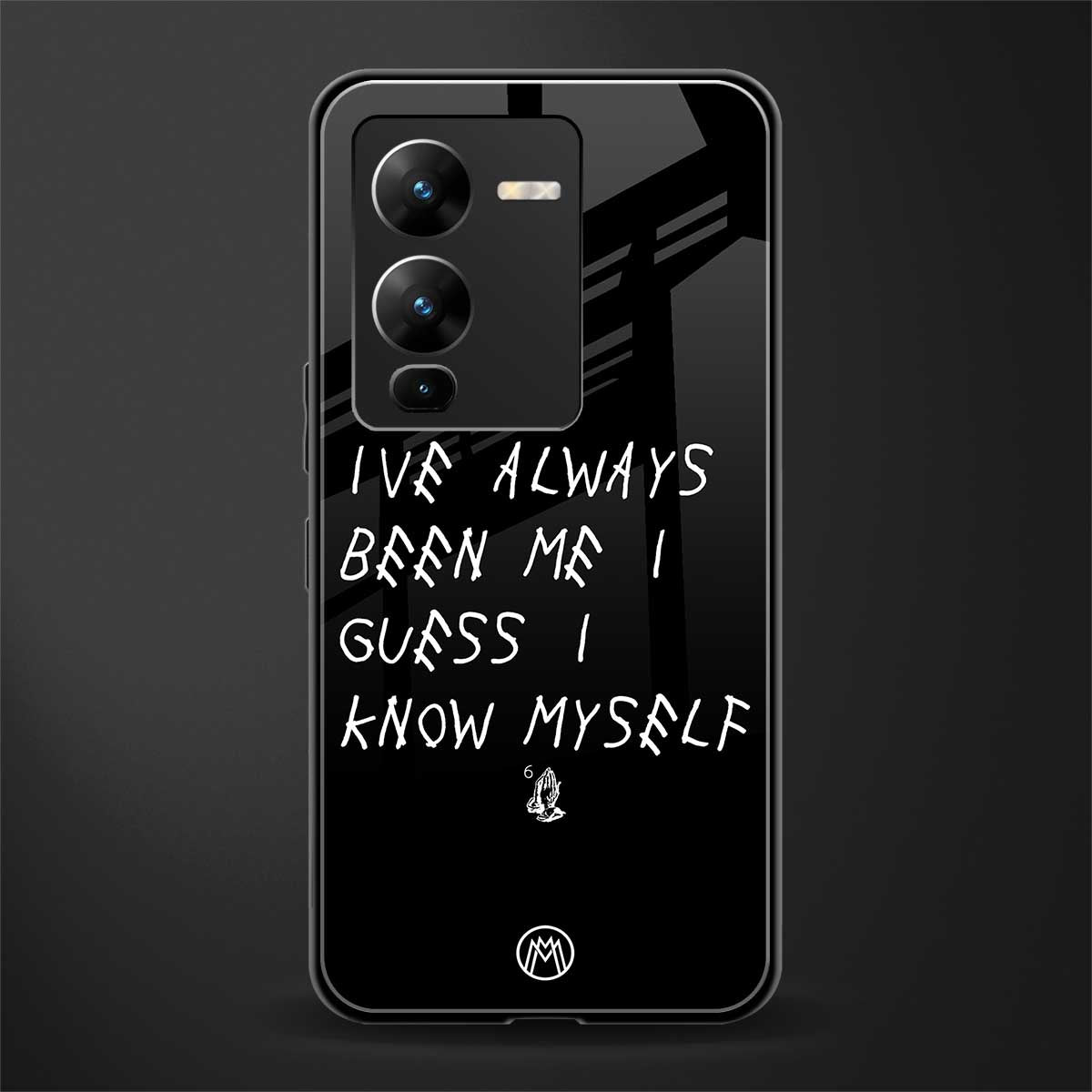 being myself back phone cover | glass case for vivo v25 pro 5g