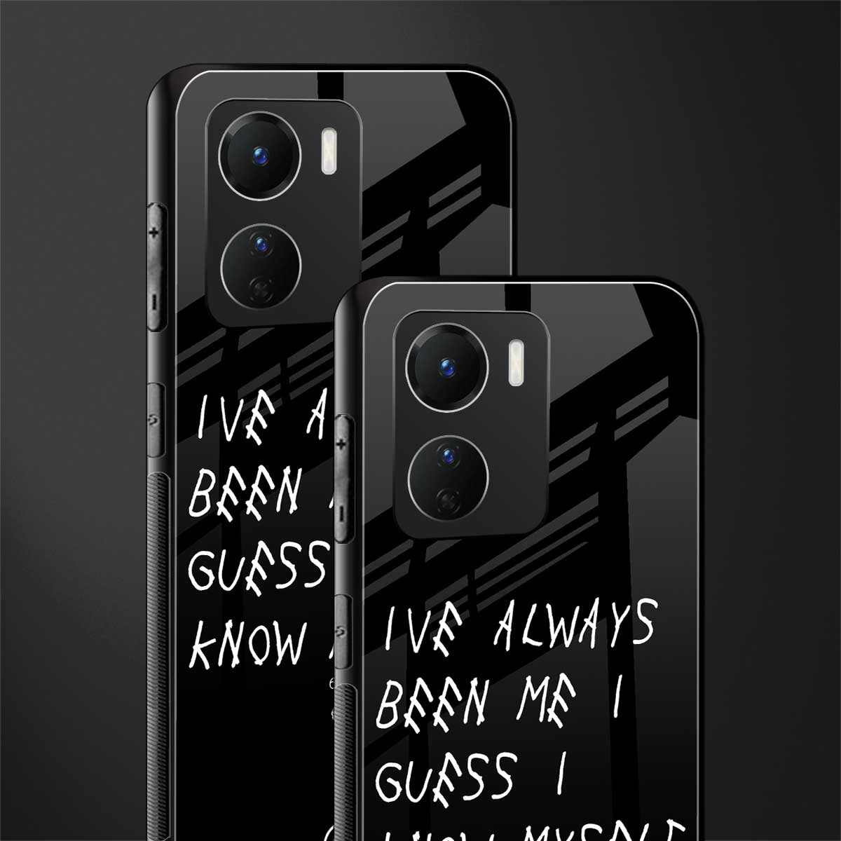 being myself back phone cover | glass case for vivo y16