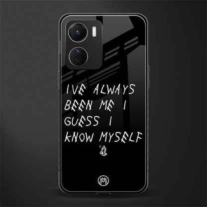 being myself back phone cover | glass case for vivo y16