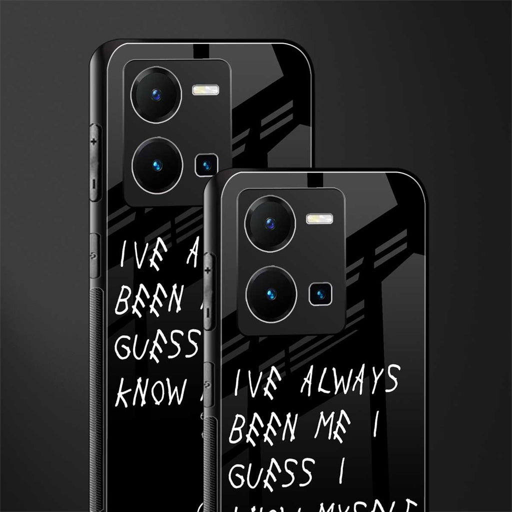being myself back phone cover | glass case for vivo y35 4g