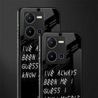 being myself back phone cover | glass case for vivo y35 4g