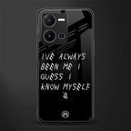 being myself back phone cover | glass case for vivo y35 4g