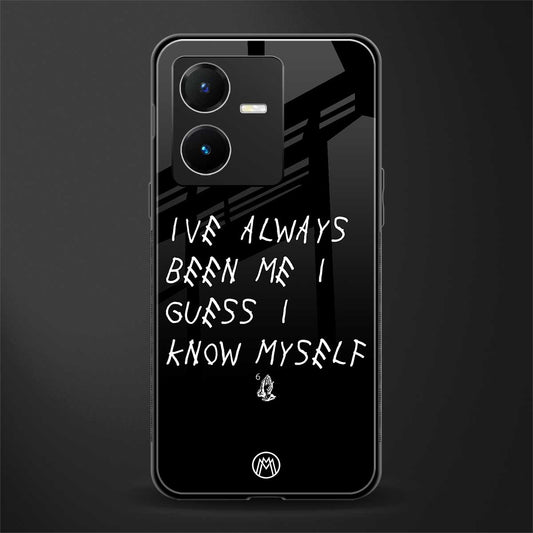 being myself back phone cover | glass case for vivo y22