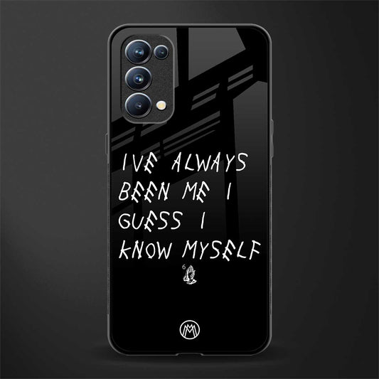 being myself back phone cover | glass case for oppo reno 5