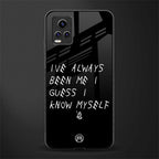 being myself back phone cover | glass case for vivo v21e 4g