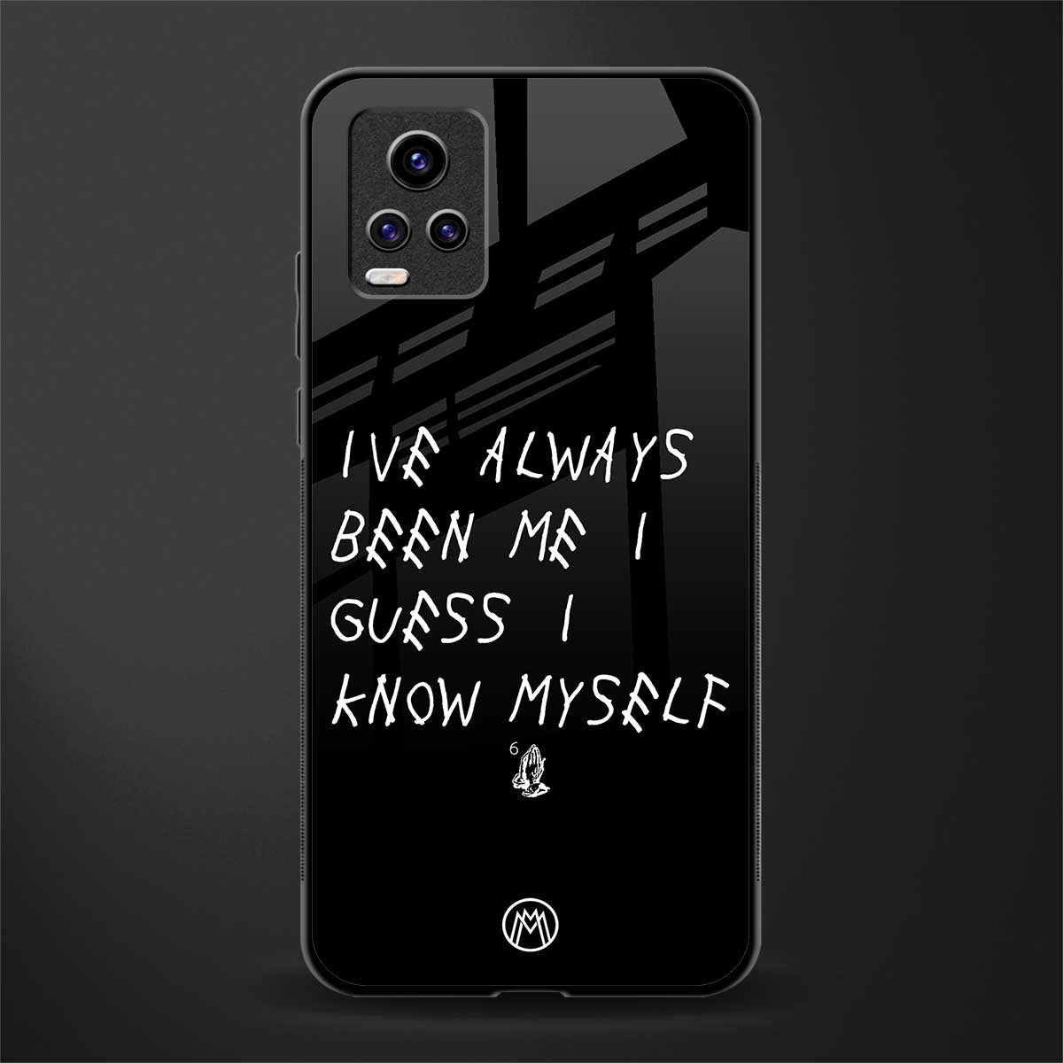 being myself back phone cover | glass case for vivo v21e 4g