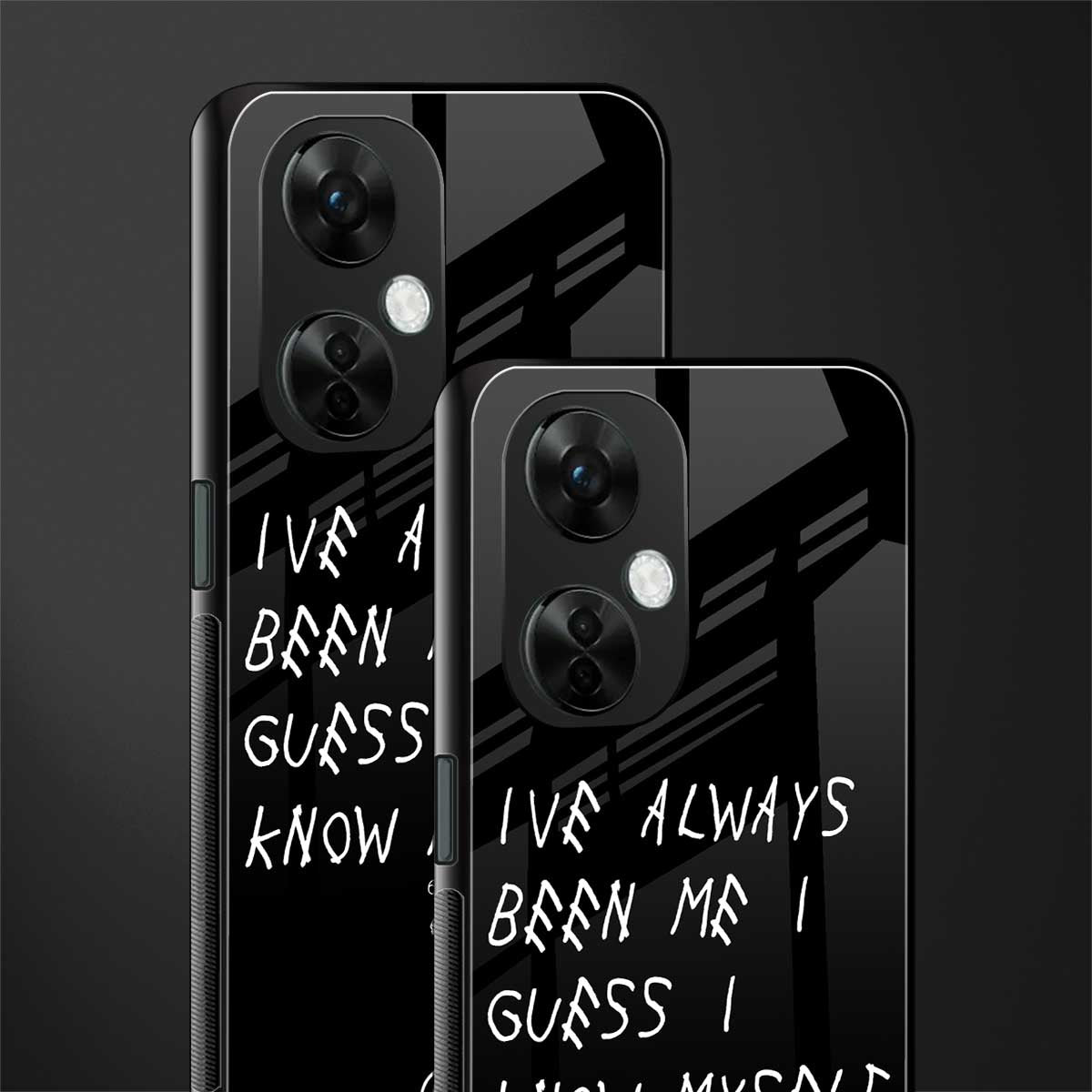 being myself back phone cover | glass case for oneplus nord ce 3 lite