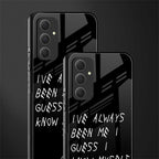 being myself back phone cover | glass case for samsung galaxy a54 5g