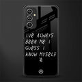 being myself back phone cover | glass case for samsung galaxy a54 5g