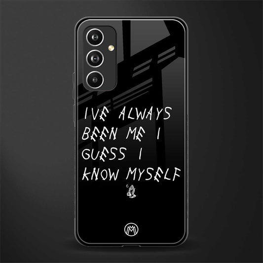 being myself back phone cover | glass case for samsung galaxy a54 5g